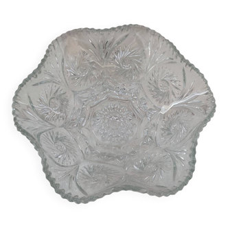 Pressed-mould glass cup – Stars & palmettes – 1960s-70s