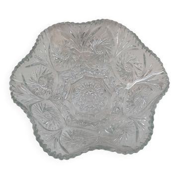 Pressed-mould glass cup – Stars & palmettes – 1960s-70s