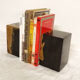 Pair of marble bookends, France, 1940s