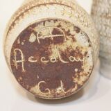 Pair of vintage Accolay ceramic vases signed