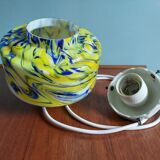 Multicolored veined opaline pendant lamp, 60s