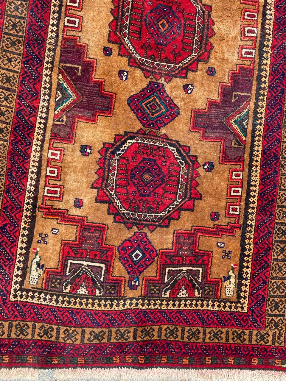 Old carpet turkmen belutch 100x186 cm