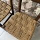 Duo de chaises en bois tourné et corde tressée, années 50-60