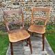 Paire de chaises de ferme anglaises XIX e
