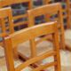 Lot de 6 chaises reconstruction Pierre Cruege