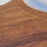Napoleon III violin-shaped middle desk table 19th in marquetry
