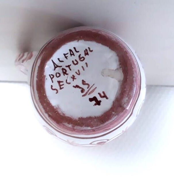 Pitcher Alfal alcobaça Portugal earthenware