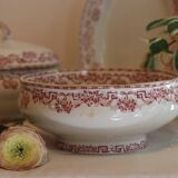 Ironstone salad bowl Moulin des loups, Athens model, red