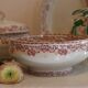Ironstone salad bowl Moulin des loups, Athens model, red
