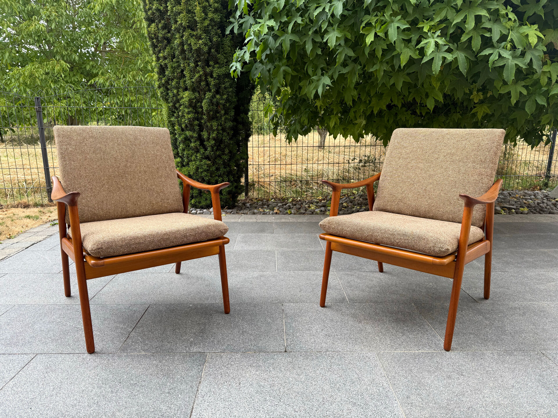 2 Scandinavian armchairs Fredrik Kayser 1960