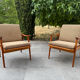 2 Scandinavian armchairs Fredrik Kayser 1960