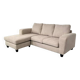 Canapé d'angle réversible en tissu beige