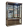 Early 20th-century shop display cabinet in oak with sliding doors.