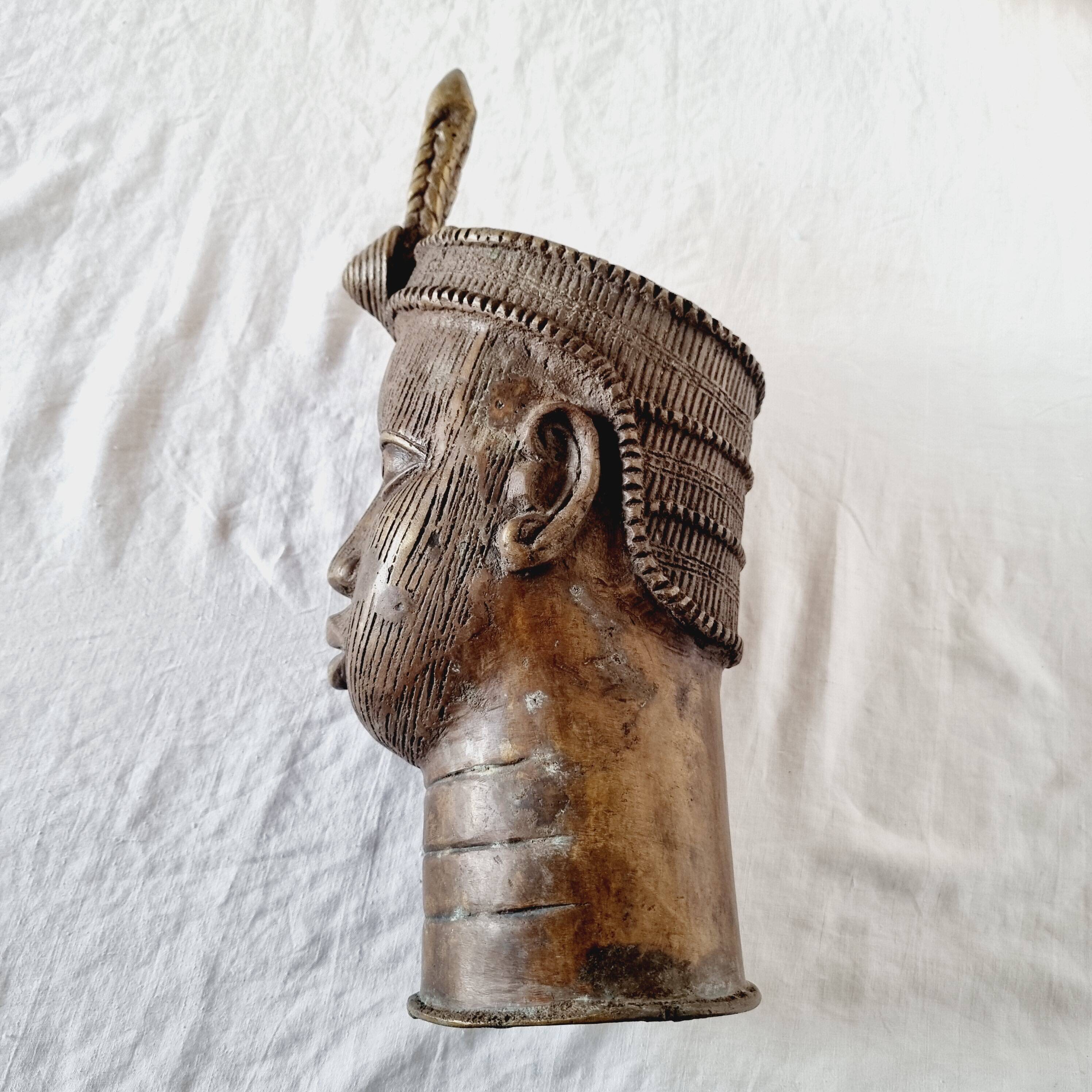 head of Ife, cradle of the Yorubas, from the Kingdom of Benin (Nigeria) in Bronze 1950s-60s Col