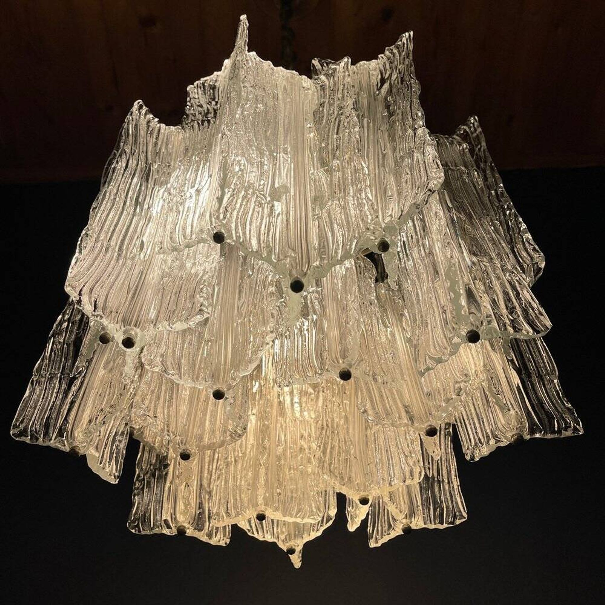 Murano glass chandelier "Eliche" by Venini, Italy, 1960s