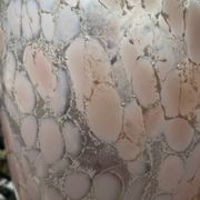 Marbled pink blown glass art vase, La Rochère