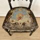 Antique chair napoleon III tapestry and painted wood