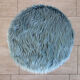 Tabouret moumoute bleue, années 60