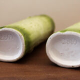 Pair of porcelain vases with portrait decoration of a woman