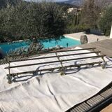 Brass coat and hat rack