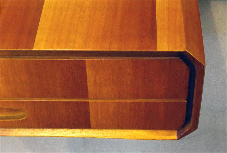 Suspended console in wood by La Permanente Mobili Cantù, 1950s