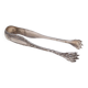 Solid silver sugar or ice tongs with lion's paw decoration