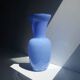 Vintage Italian opal glass vase in blue