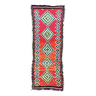 Tapis berbere boucherouite rouge couloir 95x275 cm