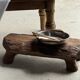 Shallow dish in stainless steel and wood H4 D20