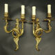 Pair of Rocaille / Rococo / Baroque style wall lamps