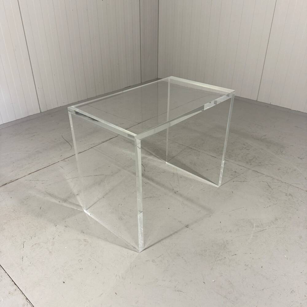 1970s Plexiglas Piano Stool / Side Table