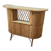 Tiki-style vintage rattan bar