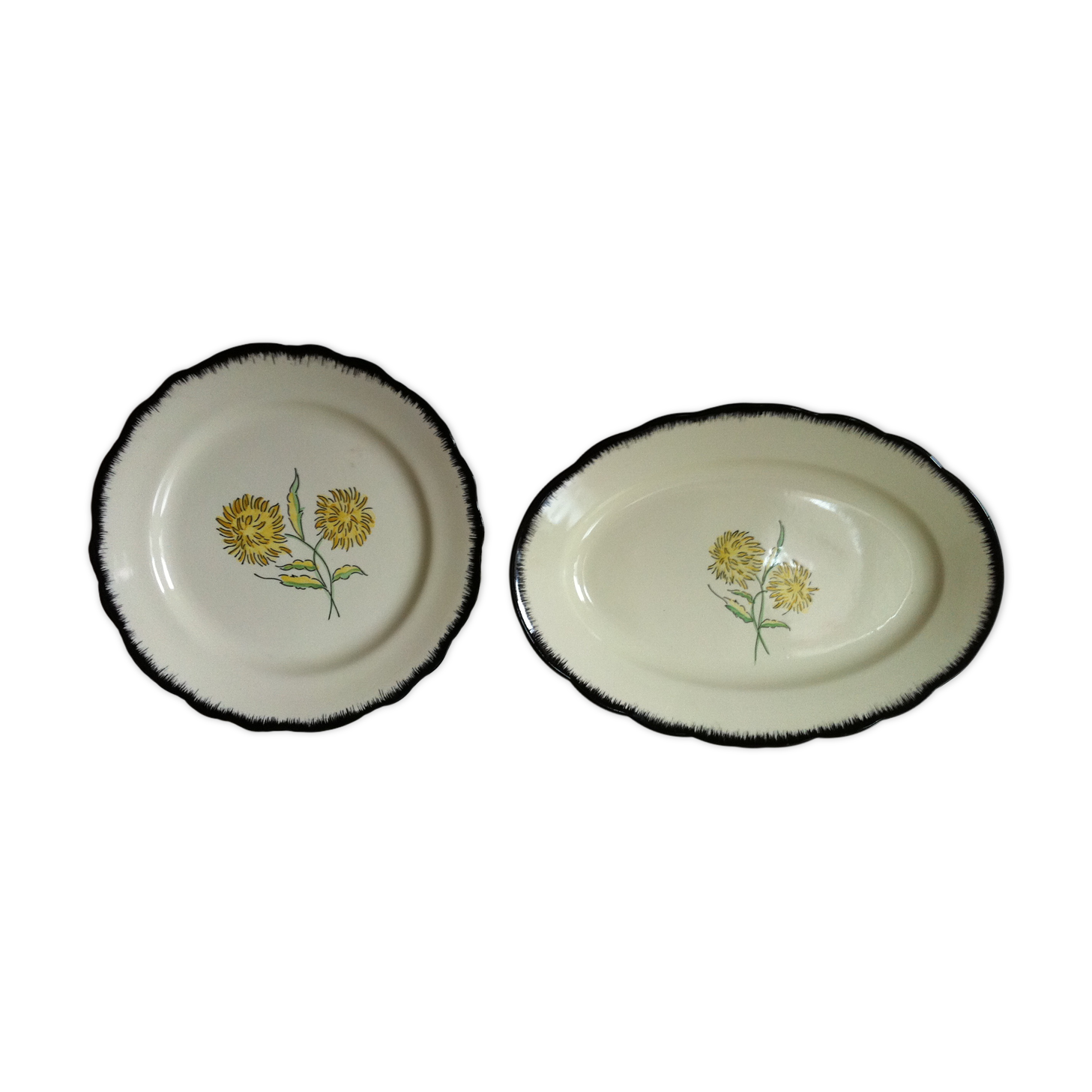 Set of 2 vintage dishes Salins France