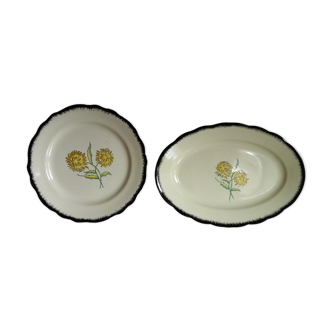 Set of 2 vintage dishes Salins France