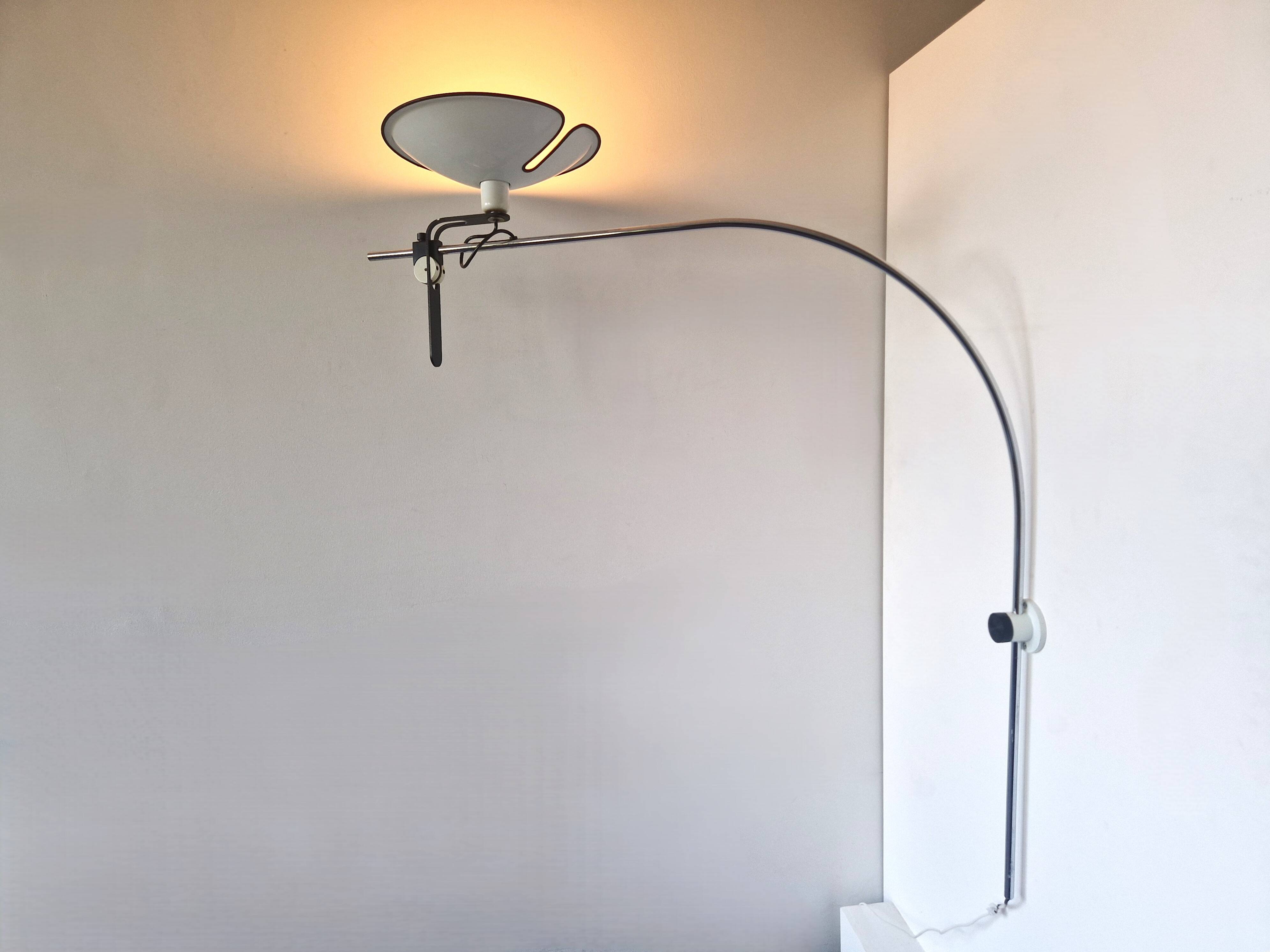 Rare adjustable wall lamp by Lella Montecroci & Marco De Carli for Arrelam, Italy 1970's