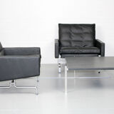 Set 2 vintage PK31/1 Lounge Chair & PK61 Coffee Table by Poul Kjaerholm for E. Kold Christensen