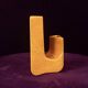 Sculptural Amber Ceramic Space Age Vase, Italy 1970