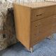 Old chest of drawers 4 drawers light wood compass feet 70s vintage