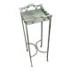Vintage metal and glass side table