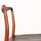 2 Danish chairs in teak and skai by Lyngfeldt Larsen 1960.