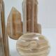 Pair of vintage Mexican cactus onyx bookends
