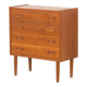 Petite commode en teck à 4 tiroirs, Danemark, années 1960