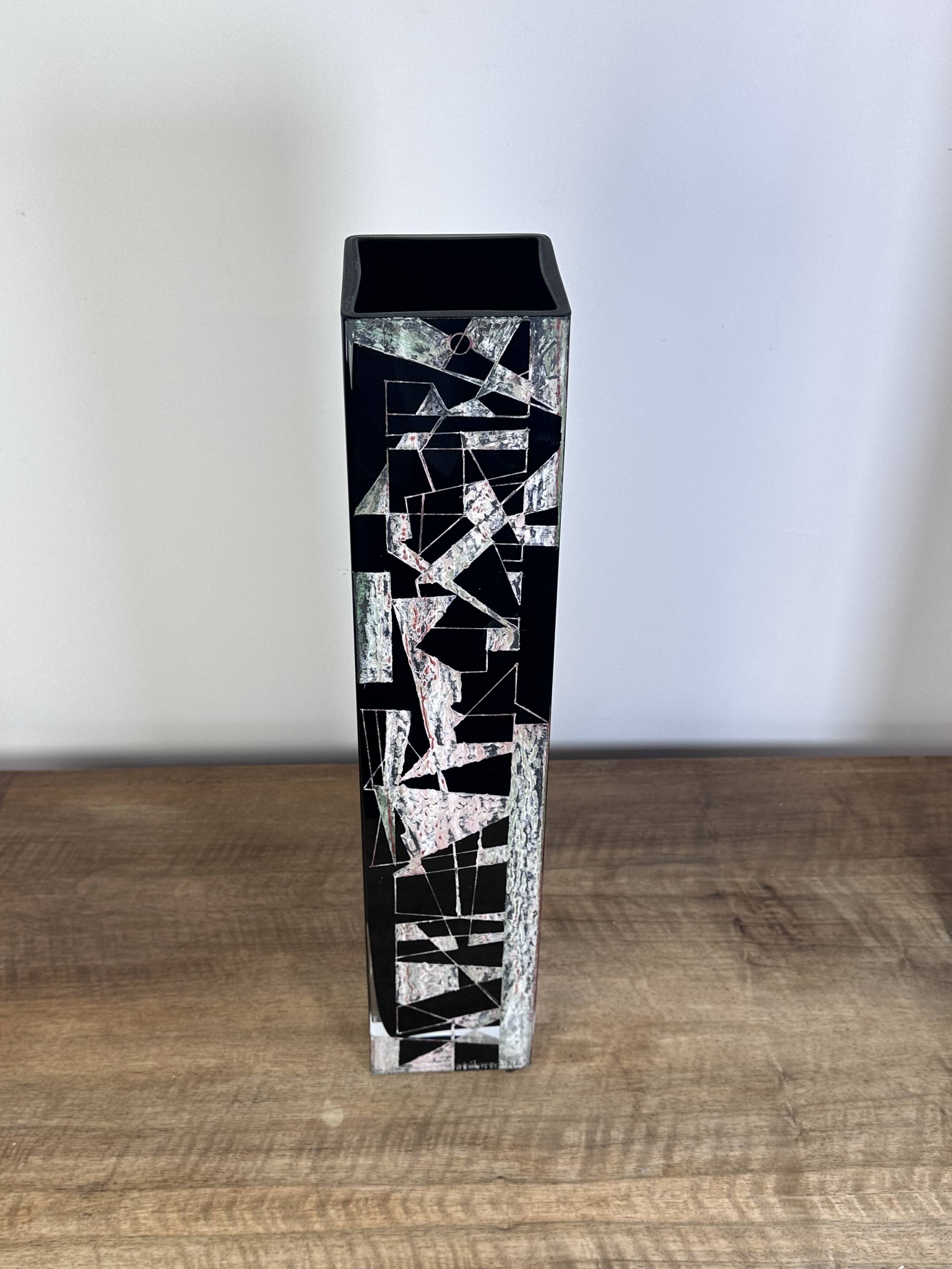 Anatole Riecke Cubist vase 1969 height 50cm