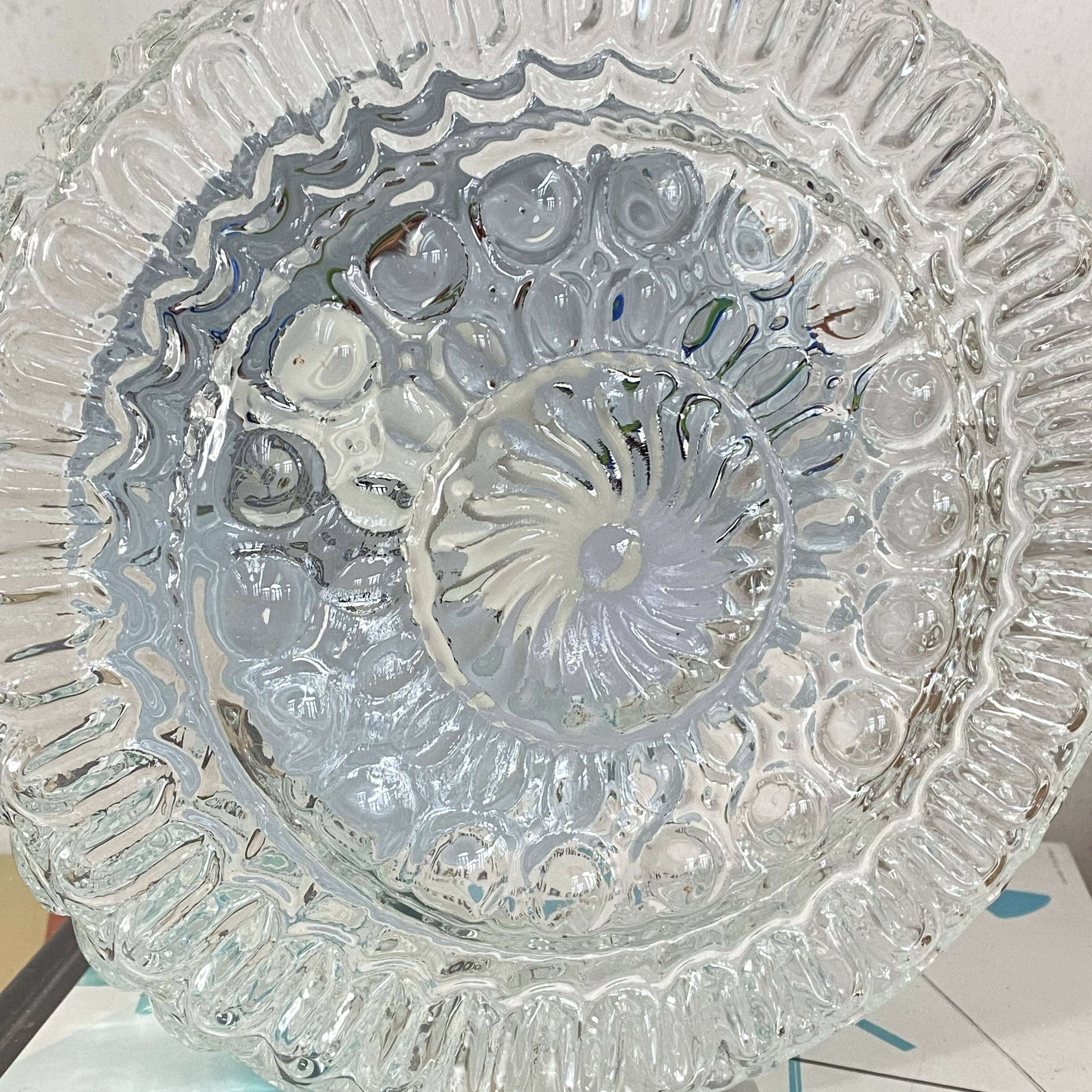 Round wall light ceiling fixture transparent glass vintage antique lamp