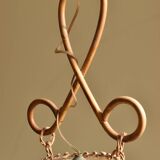 Vintage rattan chandelier 60s