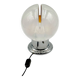 Italian Glass Lamp with Orange Details and Chrome Base, 1970s
