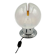 Italian Glass Lamp with Orange Details and Chrome Base, 1970s