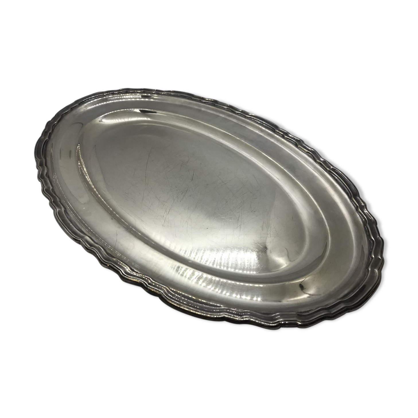 Silver metal dish