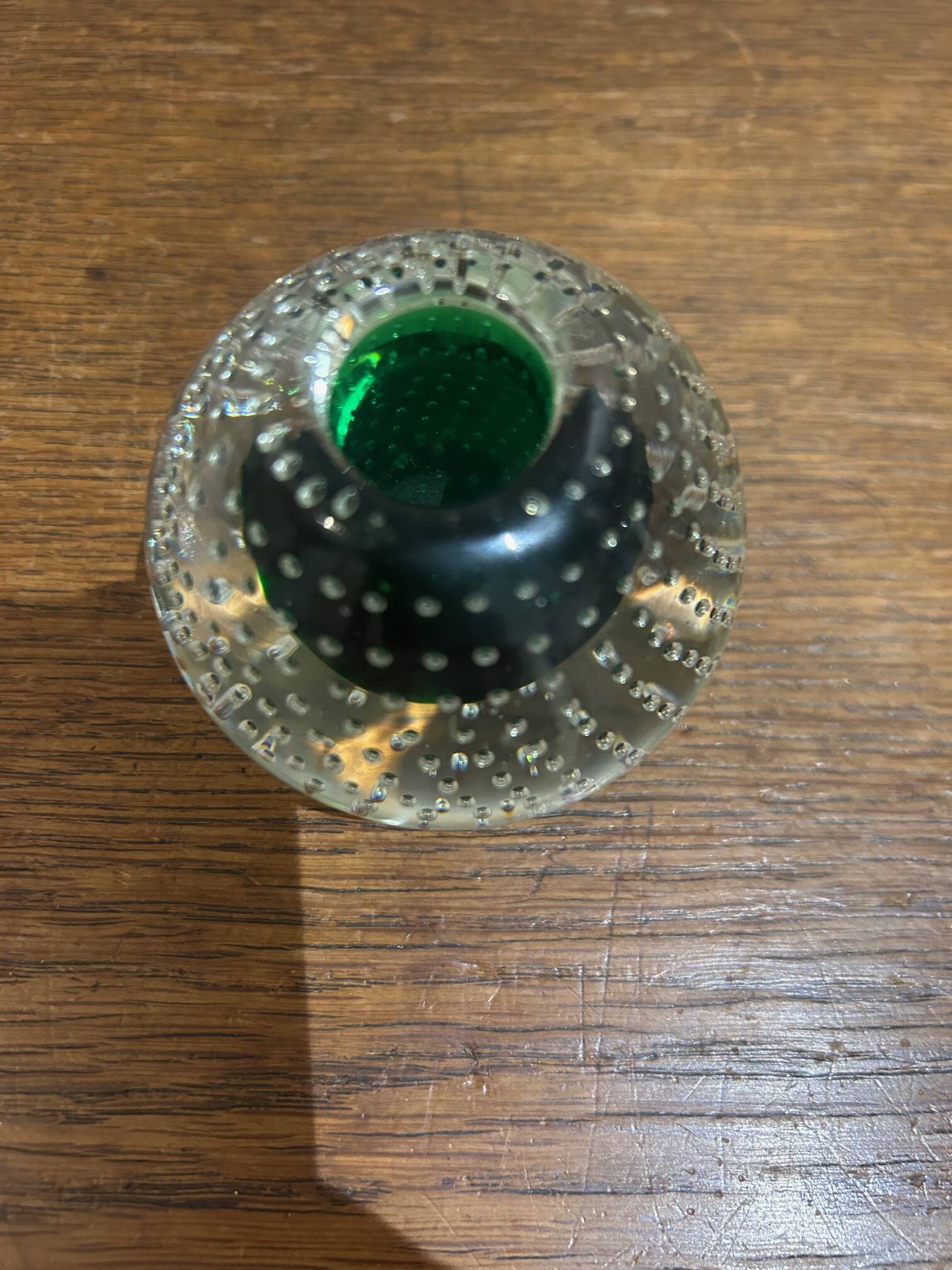 Murano bubble crystal candlestick