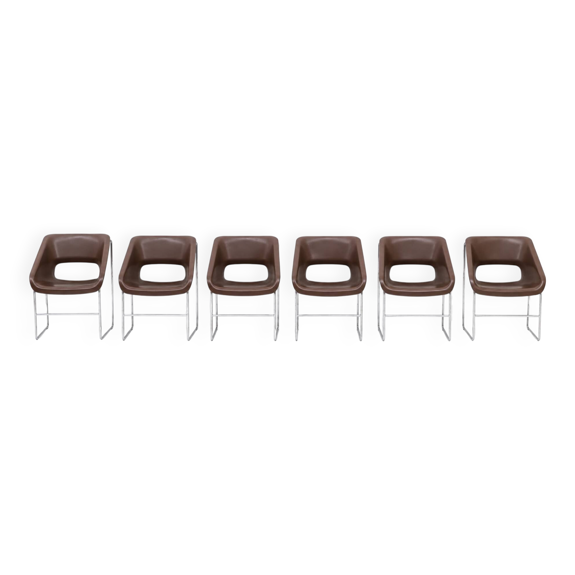 Suite de 6 fauteuils “Lotus Series”  Paul Boulva-Artopex, Canada-1970
